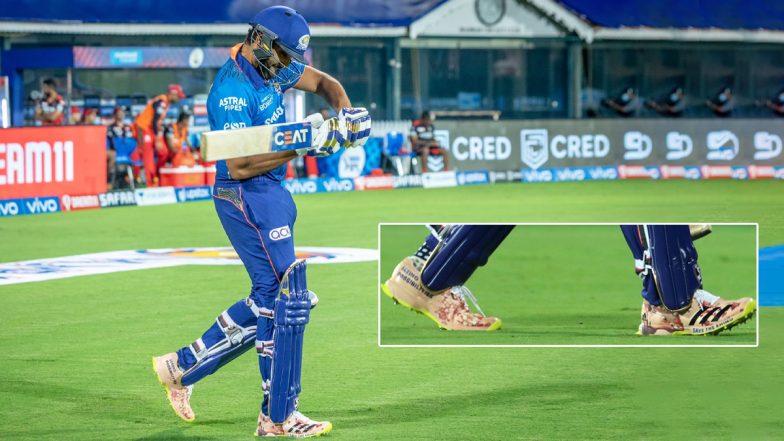Rohit Sharma Creates Awareness About Endangered Rhino Species with Special Message on Shoes, Kevin Pietersen Praises Mumbai Indians Captain