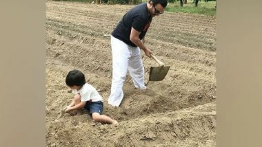 Entertainment News | Kareena Kapoor Shares Picture of Her 'favourite Boys' Planting Trees on World Earth Day