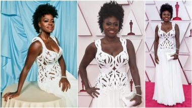 Viola Davis Looks Stunning in Flowing White Alexander McQueen Gown at Oscars 2021 (View Pics)