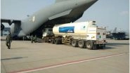 India News | IAF Starts Airlifting Oxygen Tankers to Filling Stations to Speed Up Supply