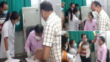 Uttar Pradesh: Nurse Slaps Doctor at Rampur District Hospital, Officials Say They are 'Overworked' (Watch Video)