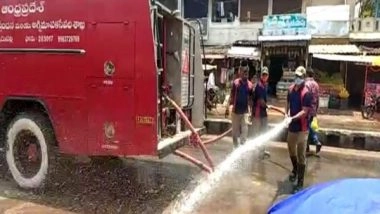 India News | Combating COVID-19: Hypochlorite Being Sprayed in Andhra's Cheepurupalli Municipality