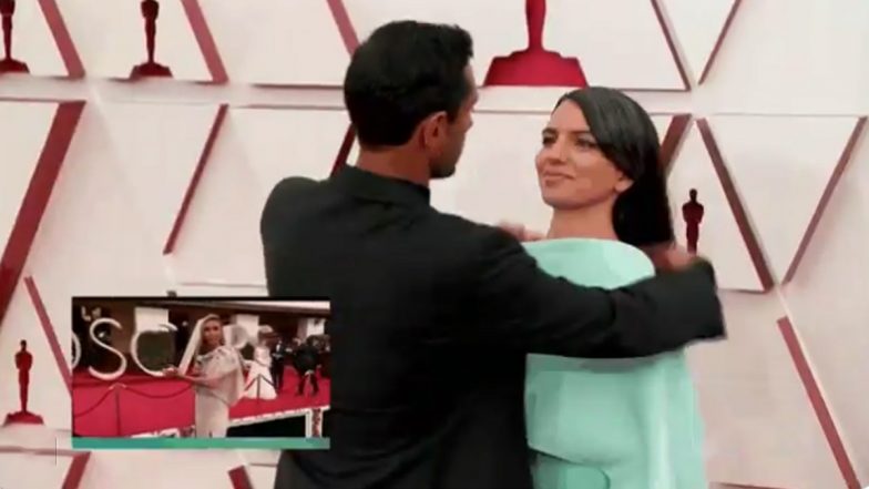 Oscars 2021: Riz Ahmed Wins Hearts for Fixing Wife's Hair at the Red Carpet! Video Goes Viral