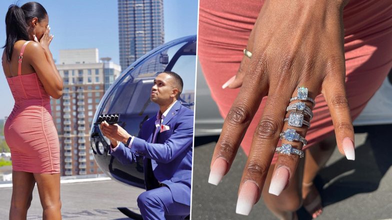 Atlanta Man's Over-the-Top Proposal to Fiancé With Five Diamond Rings Goes Viral, See Pics & Video