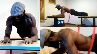 ObaroEne Otitigbefrom Albany, US Man Creates Guinness World Records for Longest Duration Hula Hooping in Abdominal Plank Position (Watch Video)