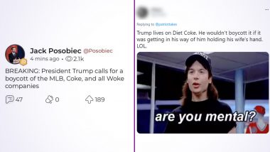 Donald Trump Calls for Boycott of Coke Amongst Other 'Woke Companies'! Twitter Flooded with Funny Memes & Jokes About His Obsession with Diet Coke