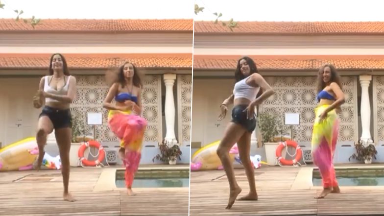 Janhvi Kapoor Takes Up Cardi B’s Up Challenge, Actress Dances With Her Trainer Namrata Purohit at Poolside – WATCH