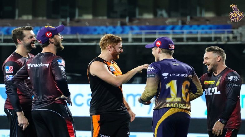 Jonny Bairstow Interacts With KKR Players After SRH Loses by 10 Runs In IPL 2021