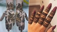 Navratri 2021 Simple Mehndi Design Images: From Arabic to Rajasthani, Last-Minute Back and Front Hand Henna Patterns to Go with Your Traditional Look This Festive Season (Watch Tutorial Videos)