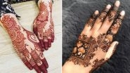 Eid al-Fitr 2021 Quick Mehendi Designs: Latest Arabic, Rajasthani, Full-Hand, Back-Hand and Finger Mehndi Patterns You Can Try To End The Holy Ramzan Month