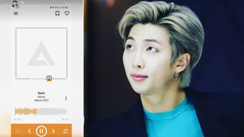 BTS' RM Teases Fans with Screenshot of His Upcoming Number 'Don't' in Collaboration With Lee Eon aka eAeon! K-Pop ARMY Takes over Twitter