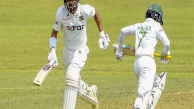 Sports News | SL Vs Ban, 1st Test: Najmul's Maiden Ton Puts Visitors in Driver's Seat