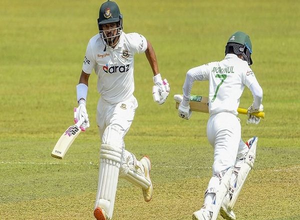 Sports News | SL Vs Ban, 1st Test: Najmul's Maiden Ton Puts Visitors in Driver's Seat