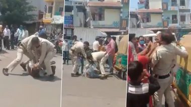 Madhya Pradesh: Video of Indore Cops Beating A Man in Front of His Minor Son Goes Viral, Police Issues Statement