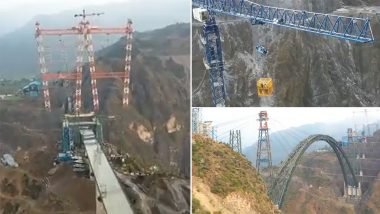 Arch of Chenab, World's Highest Railway Bridge in Jammu and Kashmir, Completed (Video)