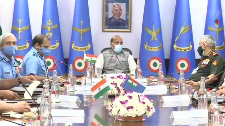 IAF Commanders’ Conference 2021: Defence Minister Rajnath SIngh Attends Inaugural Session of The Bi-Annual Conference