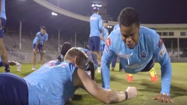Chris Woakes, Shimron Hetmyer & Others Penalised With 50 Push-Ups for Losing Against Rishabh Pant's Team, DC Shares Fun Video of  Fielding Drills
