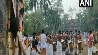 India News | COVID-19: Thrissur Pooram Celebrations Held in Kerala Without People's Participation