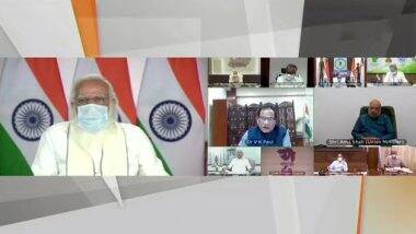 COVID-19 Surge in India: PM Narendra Modi Chairs High-Level Meeting With CMs of 11 States and UTs, Assures Centre’s Full Support