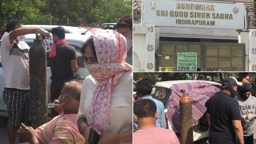 ‘Oxygen Langar’ Started at Sri Guru Singh Sabha Gurdwara in Ghaziabad’s Indirapuram To Help COVID-19 Patients (Watch Video)