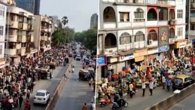 Mumbai: Despite Rising COVID-19 Cases, Huge Crowd Seen at Dadar Vegetable Market (See Pics)