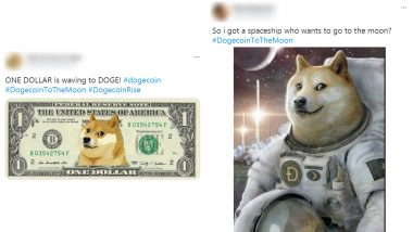 #DogecoinToTheMoon Funny Memes and Jokes Trend Online As the Meme Cryptocurrency Reaches All-Time High! Is It Going to Hit $1?