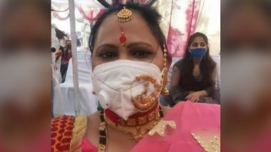 Woman Wears Gold 'Nath' on Top of Mask! 'Jewellery Jugaad' Pic Goes Viral on Twitter