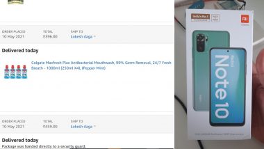 Lucky Mumbai Man Received Redmi Note 10 After Odering Mouthwash from Amazon! Netizens Celebrate with him via Funny Memes, Jokes and Reactions
