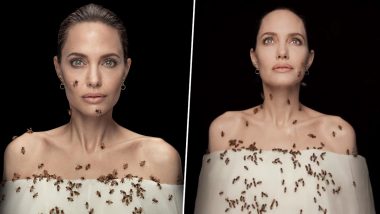 Angelina Jolie Gets Covered In Bees For A Good Cause And It's Freaky To See (Watch Video)