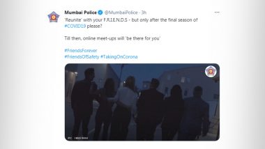 Friends Reunion: Mumbai Police Issues A COVID-19 Advisory On How To Reunite With F.R.I.E.N.D.S. (Read Tweet)