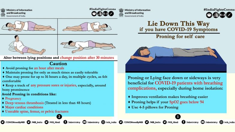 Proning as Self-Care for COVID-19 Symptoms: PIB Suggests Proning for Easier Breathing and Oxygenation; Here Are the Dos and Don'ts to Keep in Mind