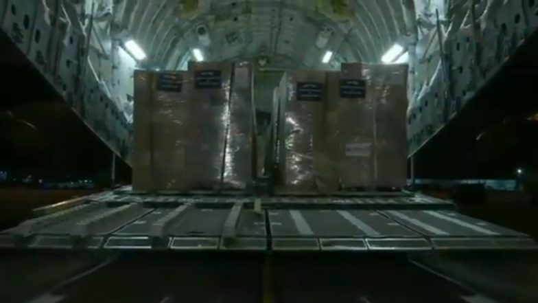 Medical Aid Including 1,300 Oxygen Concentrators, 400 Ventilators And Other Medical Equipment From Israel Arrived At Hindon Air Base