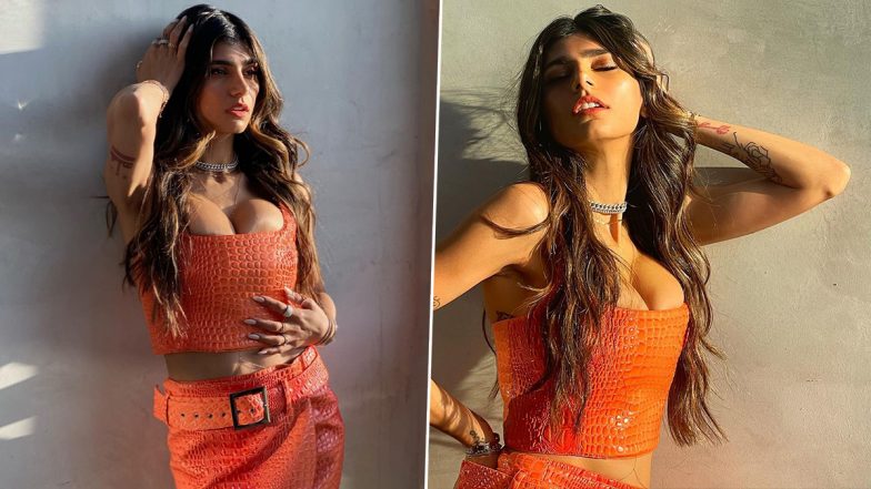 Miya Khilafa Xxx School Girl - XXX OnlyFans Star Mia Khalifa Sets the Temperature Soaring In a Sexy  Orange-Hued Leather Ensemble; See PHOTOS | ðŸ‘— LatestLY