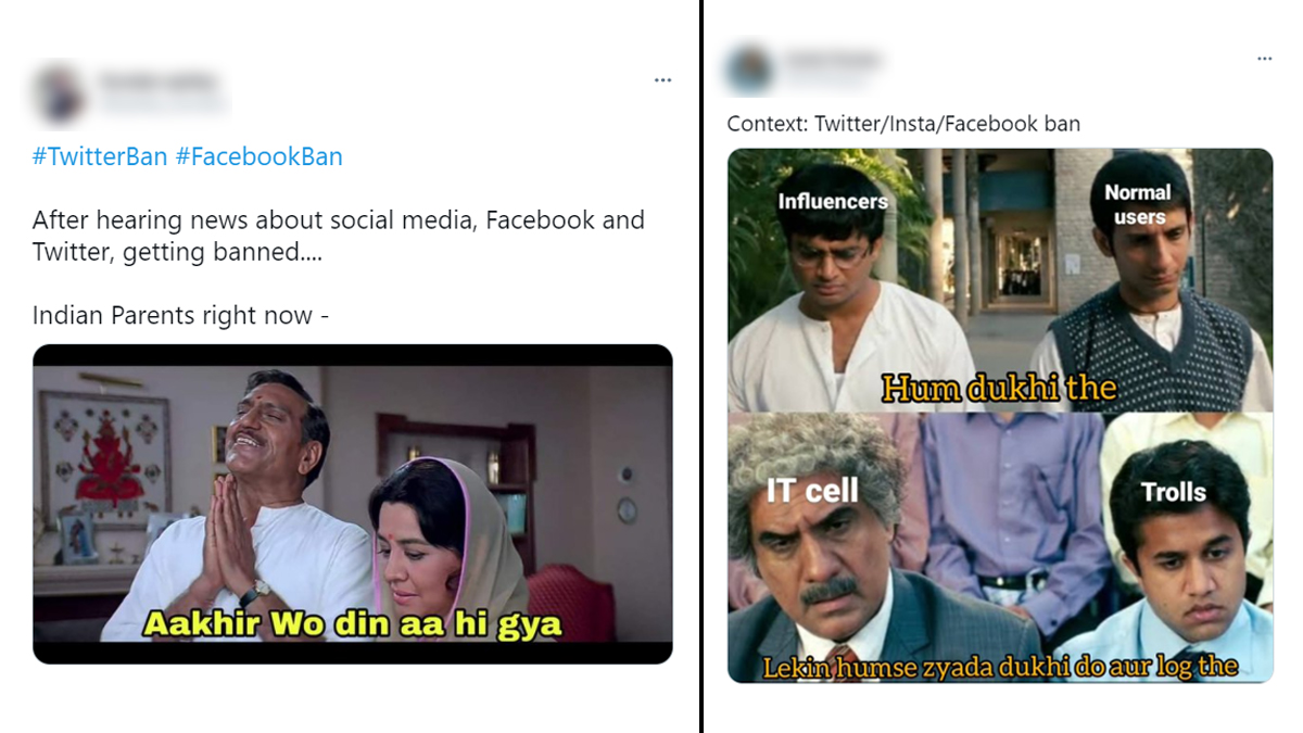 Facebook, Twitter Funny Memes & Jokes Go Viral As Social Media Giants Are  Likely to be Banned in India if Failed To Comply with New Govt Rules! VPN, 3  Idiots Meme Templates
