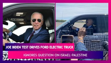 US President Joe Biden Test Drives Ford Electric Truck, Ignores Question On Israel-Palestine