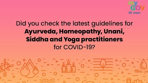 COVID-19 Guidelines for Ayurveda, Yoga, Naturopathy, and Homoeopathy Practitioners