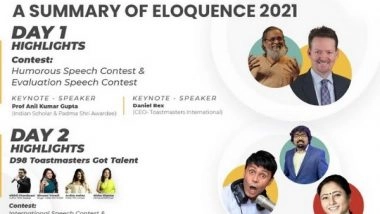 Business News | District 98 Toastmasters Hosts Its Annual Conference in a 3D Immersive Setup