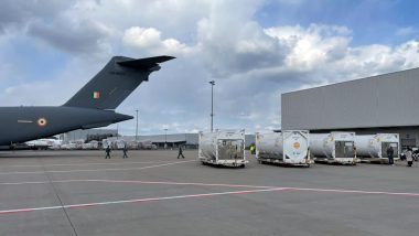 COVID-19 Surge in India: IAF Airlifts Cryogenic Oxygen Containers From Germany, UK