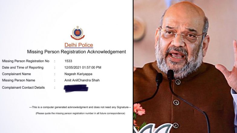 NSUI's Nagesh Kariyappa Files Missing Complaint Against Home Minister Amit Shah With Delhi Police