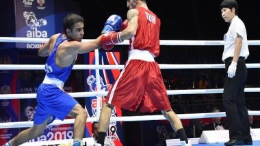 Sports News | Asian Boxing C'ship: Tough Task Ahead for Indian Men as Panghal, Vikas, Ashish Gear Up for Quarters Clashes