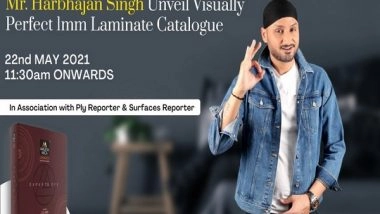 Business News | Amulya Mica and Harbhajan Singh Coming Together Again to Launch Visually Perfect 1mm Laminates Collection