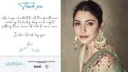 Anushka Sharma Thanks Healthcare and Frontline Workers for &lsquo;Working Tirelessly&rsquo; During the COVID-19 Crisis in India