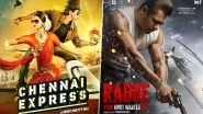 Eid al-Fitr: From Shah Rukh Khan's Chennai Express to Salman Khan's Radhe, Bollywood Movies That Released on the Festive Day!