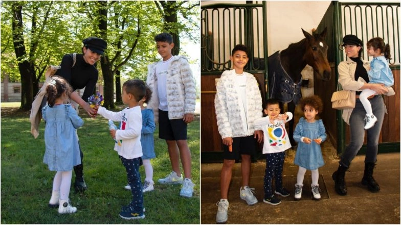Stylish Georgina Rodriguez Has a Fun Day With Her Kids, Says, ‘Mom’ Is My Favorite Name (View Pics of Cristiano Ronaldo’s Adorable Family)