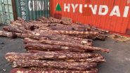 India News | Red Sanders Worth Rs 5 Crore Seized at Chennai Port