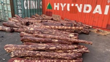 India News | Red Sanders Worth Rs 5 Crore Seized at Chennai Port