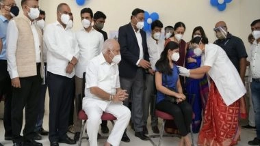 India News | Yediyurappa Launches Vaccination Drive for People Above 18 Yrs in Bengaluru Hospital