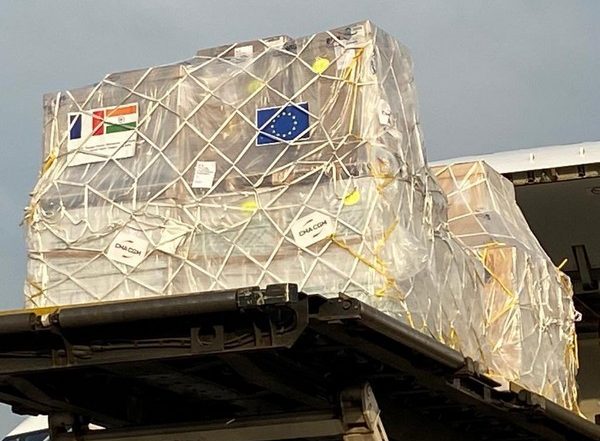India Receives Essential Medical Supplies From France To Combat COVID-19 Surge