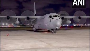 India News | COVID-19: Four IAF Aircraft Arrive in Chennai with Oxygen Cylinders from Singapore
