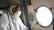 Cyclone Tauktae Aftermath: PM Narendra Modi Conducts Aerial Survey of Affected Areas in Gujarat and Diu, See Pics